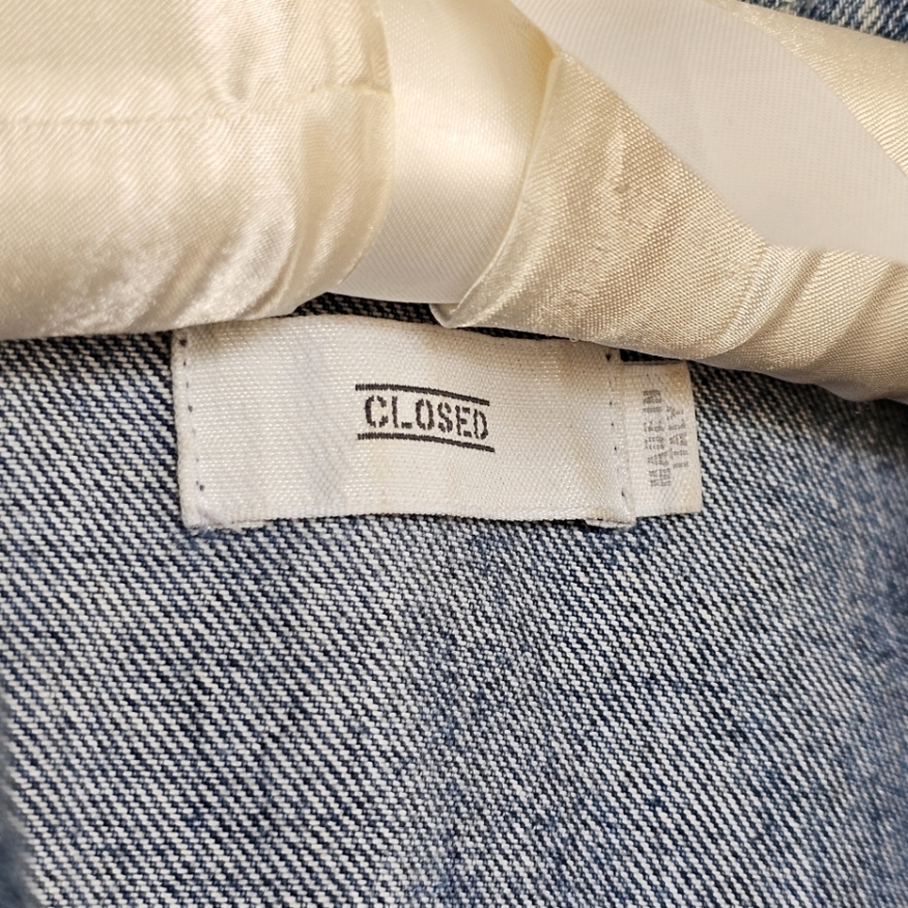 Closed Women's Denim Jacket Made In Italy XL - Picture 9 of 10